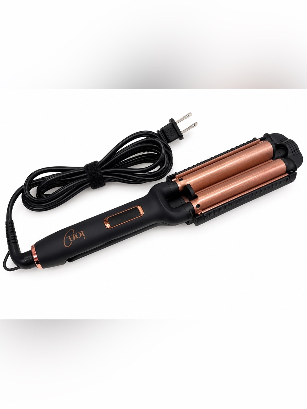 ION 3 Barrel Hair Waver Rose Gold Black Beach Waves